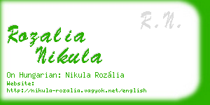 rozalia nikula business card